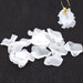 Transparentes mattes Blütenblatt Anhänger 15mm - Loch: 1mm (10)