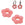 Perlen Einzelhandel Rosa Harzperle in Blumenform 14.5 mm – Loch: 5 mm (4)