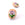 Perlengroßhändler in Deutschland Ovale Perle mit Blume – Weißes Porzellan – 15 mm – Loch: 1.5 mm (1)