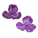 Opake dunkelviolette Harzblume 25 mm – Loch: 2 mm (2)