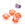 Perlen Einzelhandel Orangefarbene und vergoldete Glasblumenperle 10 x 6 mm – Loch: 1 mm (4)