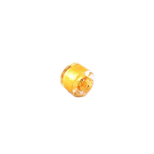 Murano-Glasröhrenperle mit Blattgold – 8 x 6 mm (1)