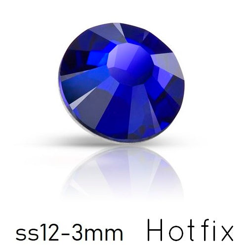 Preciosa Cobalt Blue Flatback Hotfix - ss12-3mm (80)
