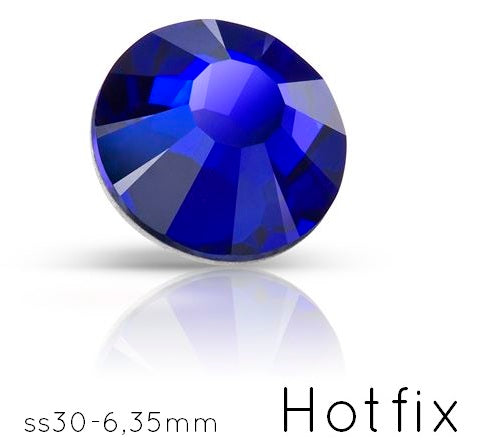 Kaufen Sie Perlen in Deutschland Preciosa Cobalt Blue Flatback Hotfix – SS30-6.35 mm (12)