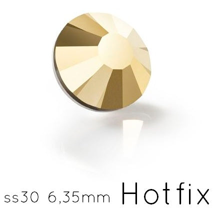 Kaufen Sie Perlen in Deutschland Preciosa Crystal Aurum Flatback Hotfix – ss30-6.35 mm (12)