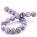 Runde Jade-Perle (Grau-Blau-Parma) – 10 mm – Bohrung: 1 mm (1 Strang – 19 cm)