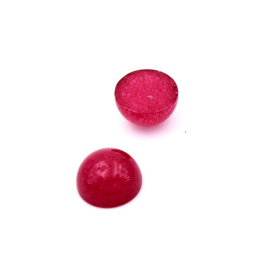 Kaufen Sie Perlen in Deutschland Runder Cabochon Fuchsia befleckt 6mm (2)