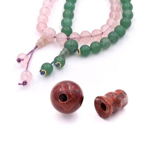 Kaufen Sie Perlen in Deutschland Guru-Perle aus Jaspis 10 mm und Kegel (1)