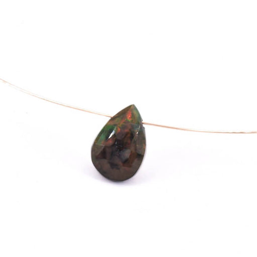 Kaufen Sie Perlen in Deutschland Facettierte Birnen-Tropfenperlenanhänger äthiopischer Opal 8x7mm (1)