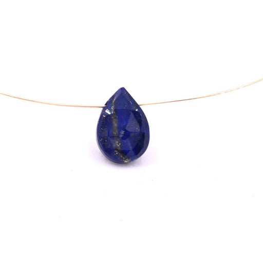 Kaufen Sie Perlen in Deutschland Lapislazuli facettierter Birnentropfen-Perlenanhänger 10x8mm (1)