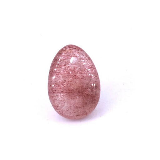 Kaufen Sie Perlen in Deutschland Erdbeerquarz-Tropfenanhänger 14x10mm Loch: 1mm (1)