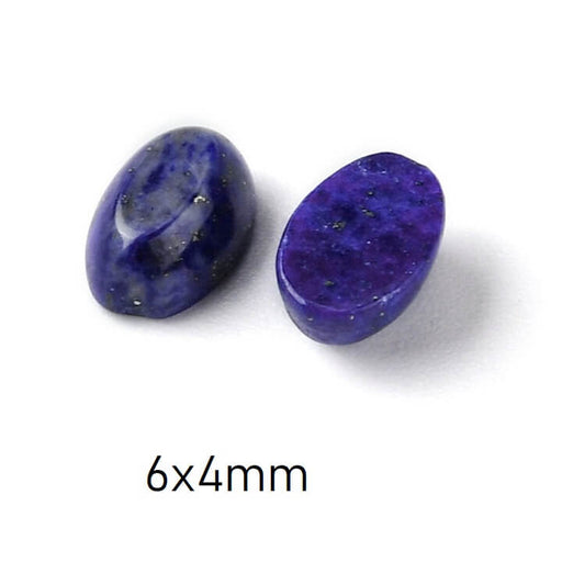 Kaufen Sie Perlen in Deutschland Ovaler Cabochon Lapislazuli 6x4mm (2)