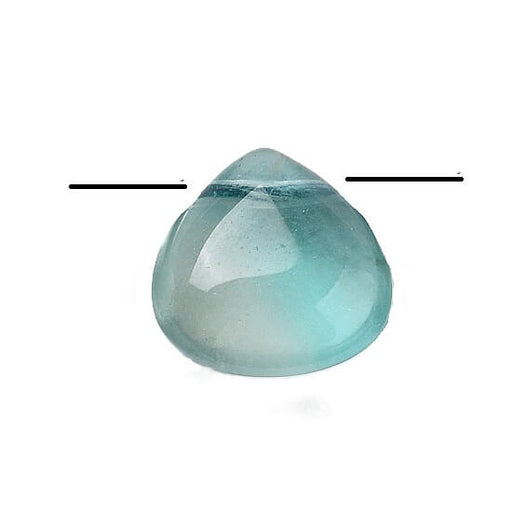 Naturgrün Fluorit-Tropfenanhänger 10.5 mm (1)