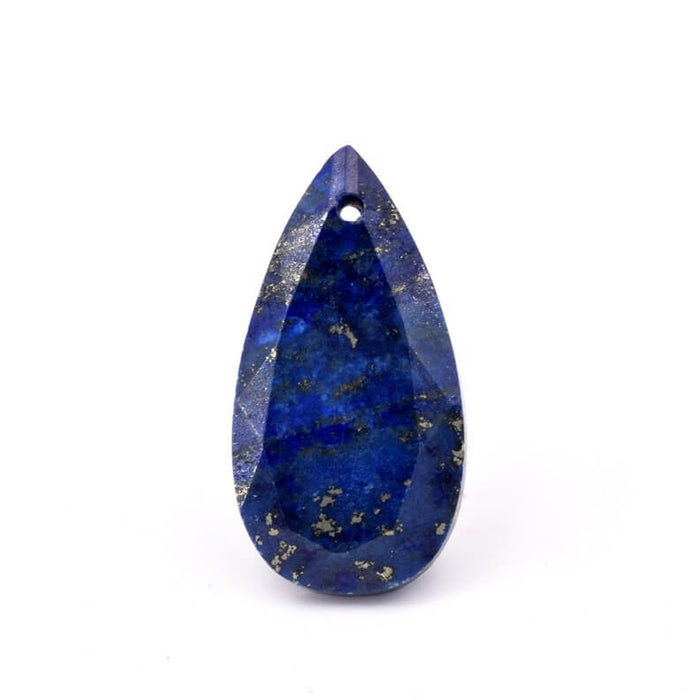 Facettenbesetzter Lapislazuli-Tropfenanhänger – 13 x 25 mm – Loch: 0.8 mm (1)