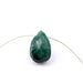 Facettierter Rohsmaragd-Tropfenanhänger 13–18 x 10 mm – Loch: 0.4 mm (1)