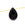 Perlen Einzelhandel Schwarzer Onyx-Tropfenanhänger 18x13mm - Loch: 1mm (1)