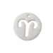 Charm-Anhänger runde Muschel Sternzeichen Widder 12 mm (1)