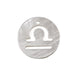 Charm-Anhänger runde Muschel Sternzeichen Waage 12 mm (1)