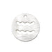 Charm-Anhänger runde Muschel Sternzeichen Wassermann 12 mm (1)