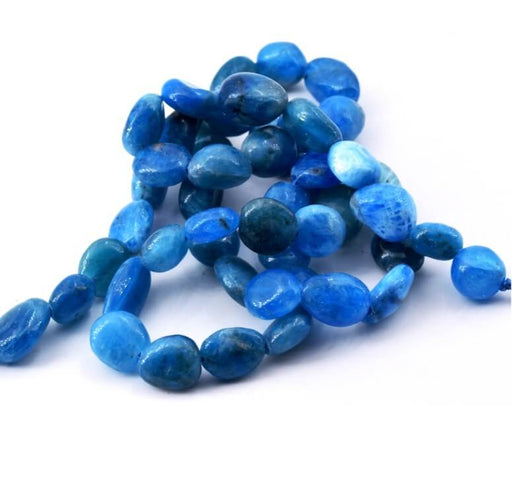 Kaufen Sie Perlen in Deutschland Perlen in Nuggetform abgerundeter Apatit - 6–8 mm - Loch 0.8 mm (1 Reihe)
