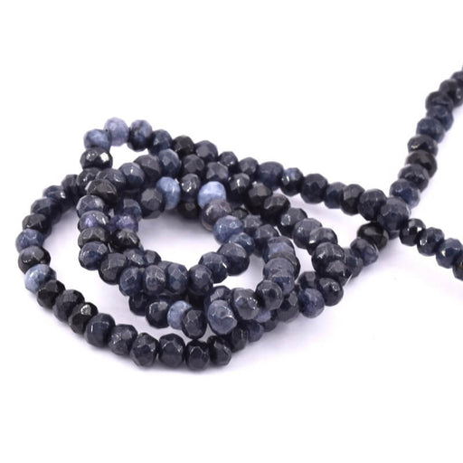 Kaufen Sie Perlen in Deutschland Jadeperle getönt mitternachtsblau facettierte Rondelle 3x2mm (1 Strang-35cm)