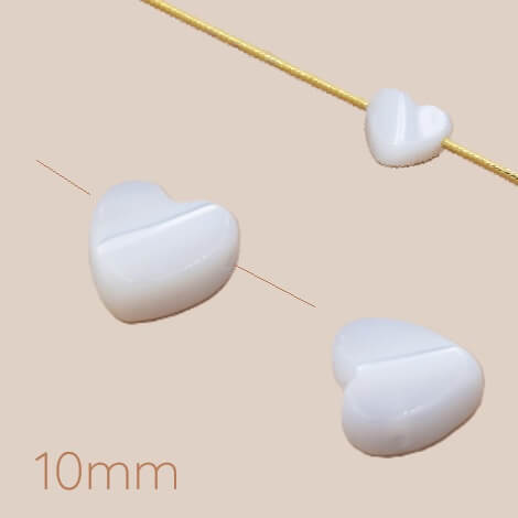 Perlen aus Muschelschalen 10 mm – Loch: 0.8 mm (3 Stück)