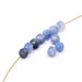 Blaue Kyanit-Würfelperlen. facettiert – 4 mm – Loch: 1 mm (10)