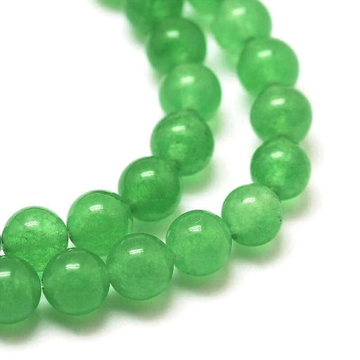 Kaufen Sie Perlen in Deutschland Runde Perlen Aventurin 4mm grün getönt - Loch 0.8mm (1 Strang-37cm)