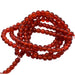 Runde Karneol-Perle -natürlich – 4 mm – 0.8 mm Bohrung (1 Strang à 38 cm).