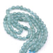 Blau getönte facettierte ovale Jadeperlen – 6 x 5 mm – Loch: 1 mm (1)