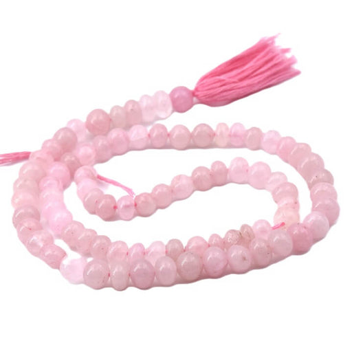 Rosenquarz-Rondelle 5–8 x 3–6 mm – 34 cm (1 Strang)