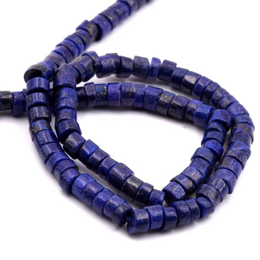 Lapislazuli Heishi Rohr Perlen 2-3x5mm - Loch: 0. 8mm (1 Strang - 34cm)