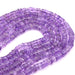 Helle Amethyst-Heishi-Röhrchenperle 5.5–6 x 2–4 mm – Loch: 0.5 mm (1 Strang – 32 cm)