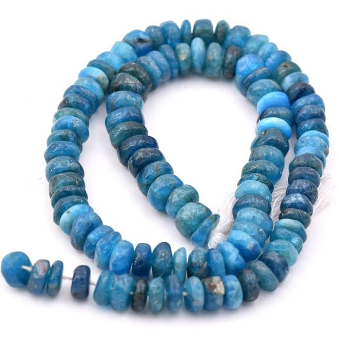 Apatit-Heishi-Perle 6–7 x 3–5 mm – Loch: 0.5 mm (1 Strang – 34 cm)