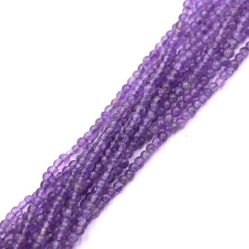 Kaufen Sie Perlen in Deutschland Runde Amethystperle 4mm (1 Strang-33cm)