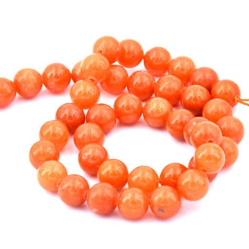 Kaufen Sie Perlen in Deutschland Runde orangefarbene Aventurinperlen 8 mm – 38 cm – 45 Perlen (1 Strang)