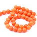 Runde orangefarbene Aventurinperlen 8 mm – 38 cm – 45 Perlen (1 Strang)