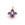 Perlengroßhändler in Deutschland Blumenkreuz-Anhänger aus Goldmessing und violettem Zirkonia – 8 mm – Loch: 1.2 mm (1)