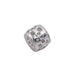 Fassperle mit Zirkon – versilbertes Messing – 7 x 9 mm (1)