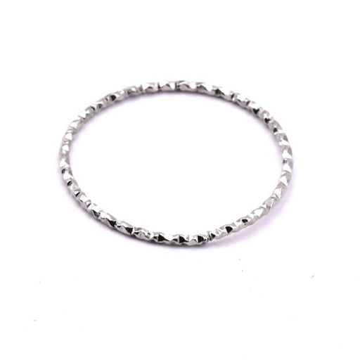 Kaufen Sie Perlen in Deutschland Verbindungsring gerippt Edelstahl 25x1mm (1)