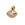 Perlen Einzelhandel Goldfarben Edelstahlanhänger 10mm und Zirkonia Auge - Loch: 2.5mm (1)