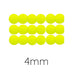 Tschechische runde Perlen fluo Neon Yellow Gelb 4mm (50)