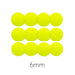 Tschechische runde Perlen fluo Neon yellow Gelb 6mm (50)