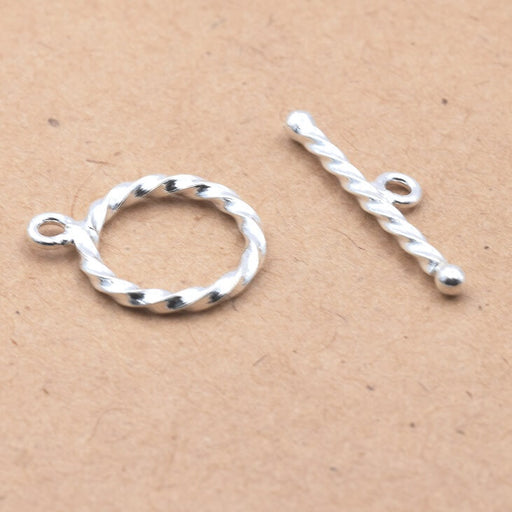 Ring und Stab Verschluss aus Sterling Silber 13mm (1)