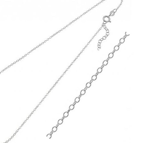 Feine Rolo-Mesh-Halskette 1.5 mm aus 925er Silber – 40+3 cm (1)