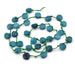 Tropfenperlen 7 mm facettiert blaugrüne Jade Loch: 0.5 mm