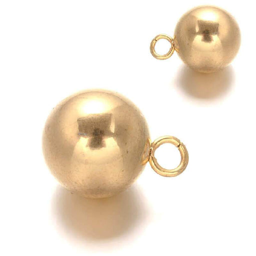 Kaufen Sie Perlen in Deutschland Runde Pendelkugel Edelstahl Gold 6mm (4)