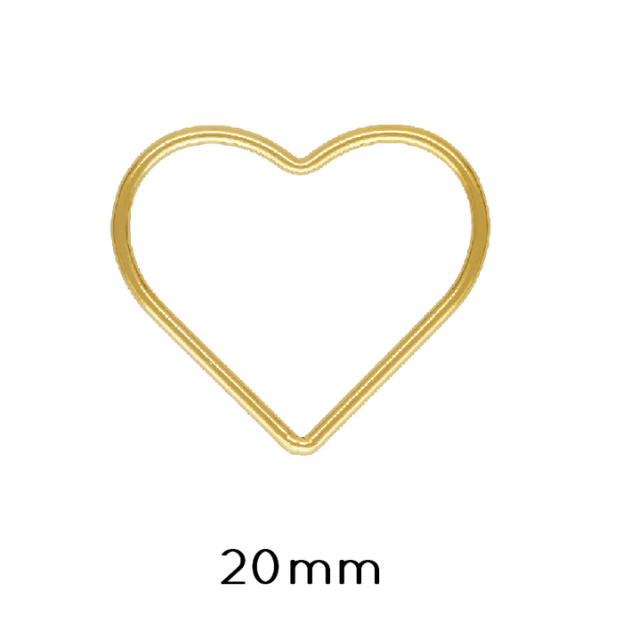 Ringverbinder Herz Gold Edelstahl 20x1mm(1)