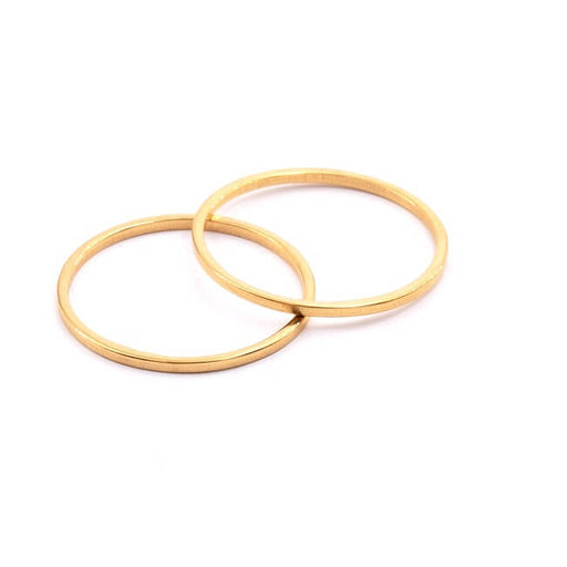 Kaufen Sie Perlen in Deutschland Ring Rundverbinder Gold Edelstahl 20mm (2)