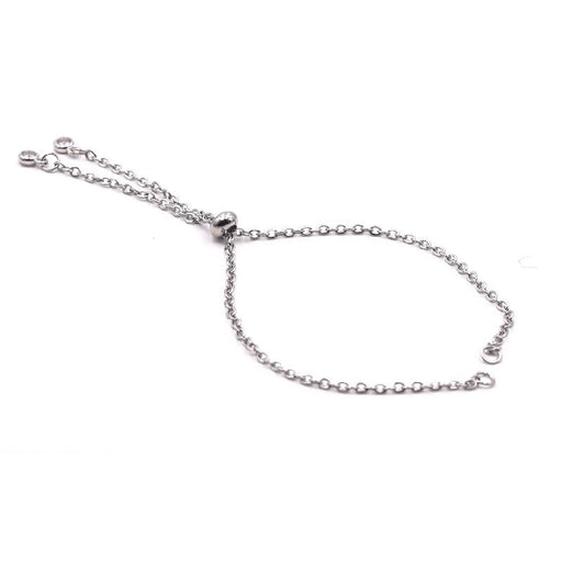 Kaufen Sie Perlen in Deutschland Kette für verstellbares Armband Rolo Mesh - Edelstahl 2x13cm (1)